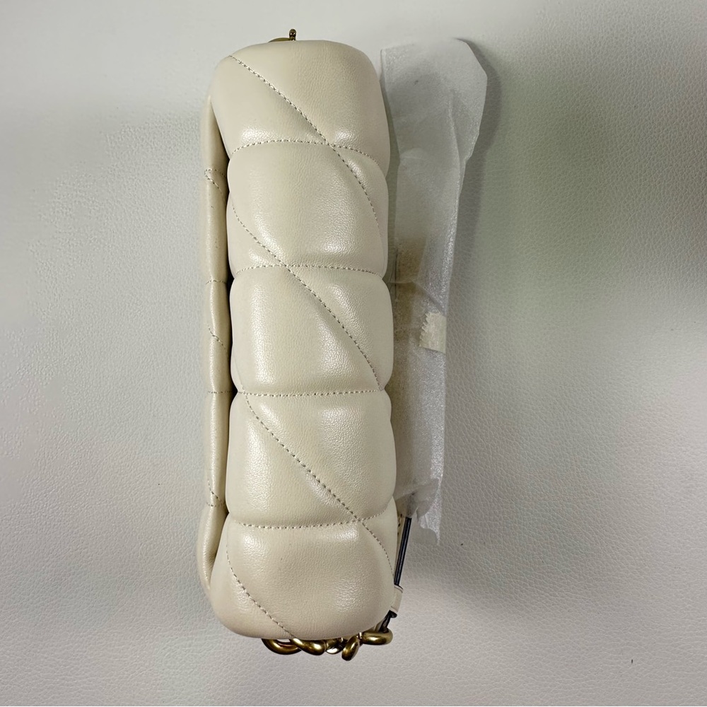 NEW COACH TABBY CROSSBODY WRISTLET LEATHER WOMENS BAG CHALK/WHITE - Picture 8 of 14